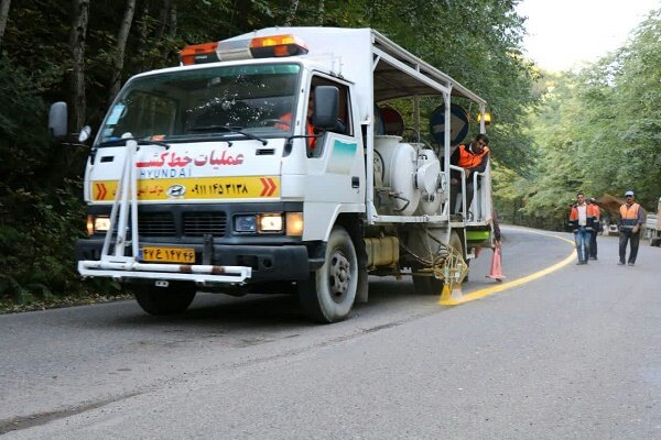 خط کشی حدود ۱۵۰ کیلومتر از محورهای گیلان