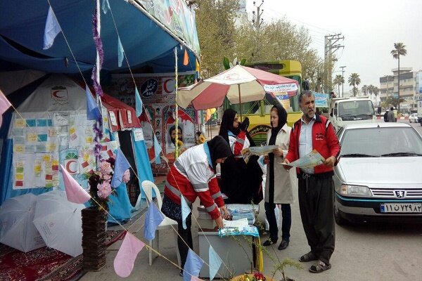 خدمت رسانی نوروزی به ۲۵ هزار نفر در پست های ایمنی - سلامت هلال احمر گیلان